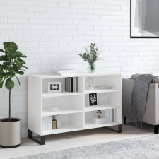 vidaXL magasfényű fehér szerelt fa tálalószekrény 103,5 x 35 x 70 cm bútor