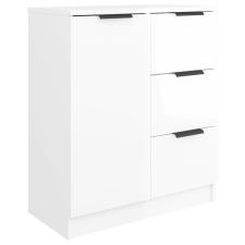 vidaXL magasfényű fehér szerelt fa tálalószekrény 60 x 30 x 70 cm (811085) bútor