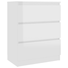 vidaXL magasfényű fehér szerelt fa tálalószekrény 60 x 35 x 76 cm (801388) bútor