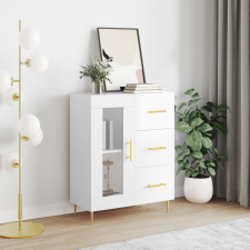 vidaXL magasfényű fehér szerelt fa tálalószekrény 69,5 x 34 x 90 cm bútor