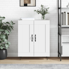 vidaXL magasfényű fehér szerelt fa tálalószekrény 69,5 x 34 x 90 cm bútor