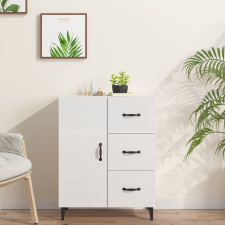 vidaXL magasfényű fehér szerelt fa tálalószekrény 69,5x34x90 cm bútor