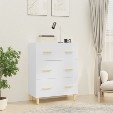 vidaXL magasfényű fehér szerelt fa tálalószekrény 70 x 34 x 90 cm bútor
