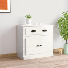 vidaXL magasfényű fehér szerelt fa tálalószekrény 70x35,5x67,5 cm bútor