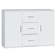 vidaXL magasfényű fehér szerelt fa tálalószekrény 91x29,5x65 cm (823344) bútor