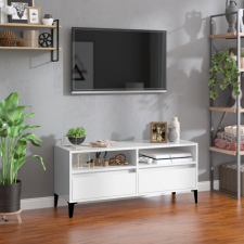 vidaXL magasfényű fehér szerelt fa TV-szekrény 100 x 34,5 x 44,5 cm bútor