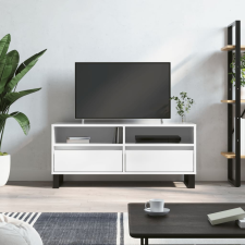 vidaXL magasfényű fehér szerelt fa TV-szekrény 100 x 34,5 x 44,5 cm bútor