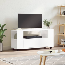 vidaXL magasfényű fehér szerelt fa TV-szekrény 102x34,5x43 cm bútor