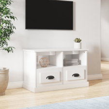 vidaXL magasfényű fehér szerelt fa TV-szekrény 80 x 35 x 50 cm bútor