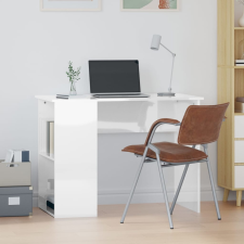 vidaXL magasfényű fehér színű szerelt fa íróasztal 100x55x75 cm íróasztal