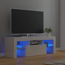 vidaXL magasfényű fehér TV-szekrény LED-lámpákkal 120 x 35 x 40 cm bútor