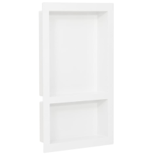 vidaXL magasfényű fehér zuhanyfal-mélyedés 2 rekesszel 41 x 69 x 9 cm kád, zuhanykabin