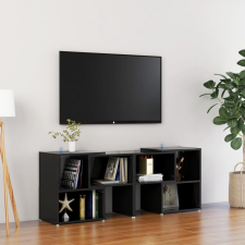 vidaXL Magasfényű fekete forgácslap TV-szekrény 104 x 30 x 52 cm bútor