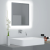 vidaXL magasfényű szürke LED-es fürdőszobai tükör 40 x 8,5 x 37 cm