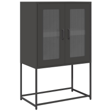 vidaXL Magastábla Fekete 68x39x107 cm Acél (853374) bútor