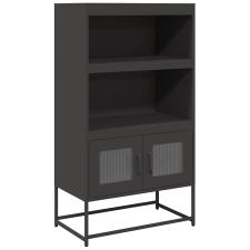 vidaXL Magastábla Fekete 68x39x123 cm Acél (853368) bútor