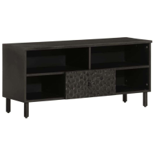 vidaXL Mangófa TV-szekrény - Fekete - 100x33x46 cm bútor