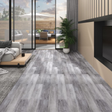 vidaXL Matt fa-szürke 2 mm-es öntapadó pvc padlóburkolat 5,02 m² járólap
