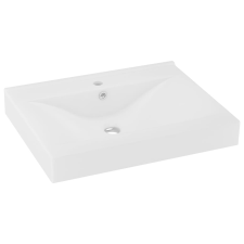 vidaXL matt fehér kerámia luxus mosdókagyló csaptelepfurattal 60x46 cm (147020) szaniter