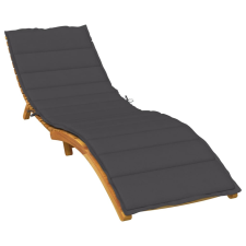 vidaXL melange antracitszürke szövet napozóágy párna 200 x 60 x 4 cm kerti bútor