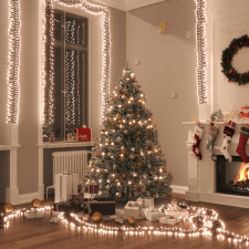 vidaXL meleg fehér fényű fürtös PVC LED-szalag 3000 LED-del 23 m karácsonyfa izzósor