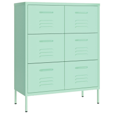vidaXL mentazöld acél fiókos szekrény 80 x 35 x 101,5 cm (336149) bútor