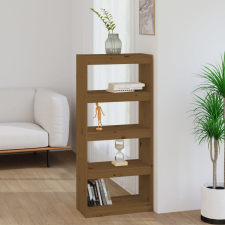 vidaXL mézbarna fenyőfa könyvszekrény/térelválasztó 60 x 30 x 135,5 cm bútor