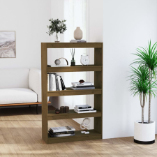 vidaXL mézbarna fenyőfa könyvszekrény/térelválasztó 80 x 30 x 135,5 cm bútor
