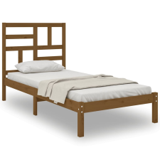 vidaXL mézbarna tömör fa ágykeret 100 x 200 cm (3105943) ágy és ágykellék