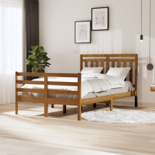 vidaXL mézbarna tömör fa ágykeret 120 x 200 cm ágy és ágykellék