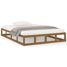 vidaXL mézbarna tömör fa ágykeret 120x200 cm (820794) ágy és ágykellék