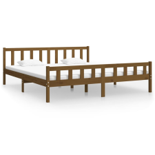 vidaXL mézbarna tömör fa ágykeret 200x200 cm (810702) ágy és ágykellék