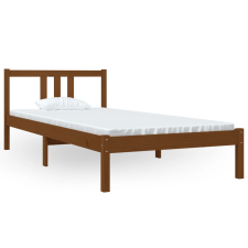 vidaXL mézbarna tömör fa ágykeret 90 x 200 cm (814872) ágy és ágykellék