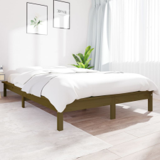 vidaXL mézbarna tömör fenyőfa ágykeret 140 x 190 cm ágy és ágykellék