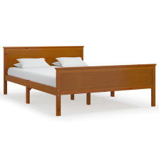 vidaXL mézbarna tömör fenyőfa ágykeret 160 x 200 cm (322192) ágy és ágykellék