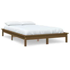 vidaXL mézbarna tömör fenyőfa ágykeret 160 x 200 cm (820554) ágy és ágykellék