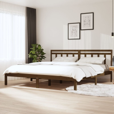 vidaXL mézbarna tömör fenyőfa ágykeret 200 x 200 cm ágy és ágykellék