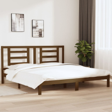 vidaXL mézbarna tömör fenyőfa ágykeret 200x200 cm ágy és ágykellék