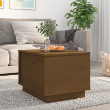 vidaXL mézbarna tömör fenyőfa dohányzóasztal 40x50x35 cm bútor