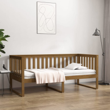 vidaXL mézbarna tömör fenyőfa kanapéágy 100 x 200 cm ágy és ágykellék
