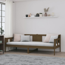 vidaXL mézbarna tömör fenyőfa kanapéágy 90 x 190 cm bútor
