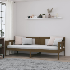 vidaXL mézbarna tömör fenyőfa kanapéágy 90 x 200 cm ágy és ágykellék