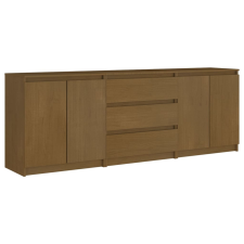 vidaXL mézbarna tömör fenyőfa kisszekrény 180 x 36 x 65 cm (3094296) bútor