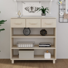 vidaXL mézbarna tömör fenyőfa konzolasztal 90 x 35 x 90 cm bútor
