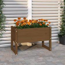 vidaXL mézbarna tömör fenyőfa növénytartó 78x40x52 cm kerti tárolás