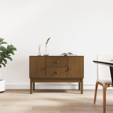 vidaXL mézbarna tömör fenyőfa tálalószekrény 110 x 40 x 78 cm bútor