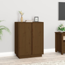 vidaXL mézbarna tömör fenyőfa tálalószekrény 60x35x80 cm bútor