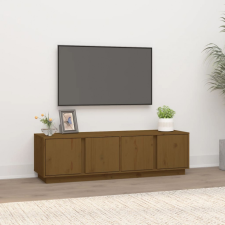 vidaXL mézbarna tömör fenyőfa TV-szekrény 140 x 40 x 40 cm bútor