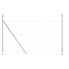 vidaXL Mezőkerítés 1,6x25 m Horganyzott Acél (3351523) építőanyag