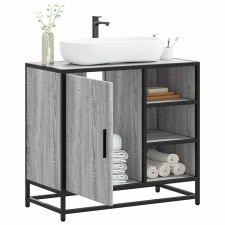 vidaXL mosdószekrény szürke Sonoma 65x33x60 cm műfa fürdőszoba bútor